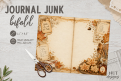 Caramel Apple Recipe Journal Junk Bifold Vintage autumn Product Image 1