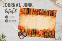 Autumn Vintage Journal Junk Bifold vintage books fall leaves Product Image 1