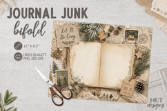 Cozy Christmas Journal Junk Bifold vintage paper textures Product Image 1