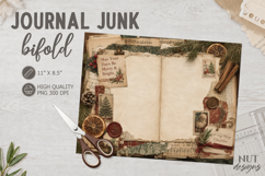 Rustic Vintage Christmas Journal Junk Bifold winter ephemera Product Image 1