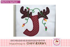 Reindeer Monograms Alphabet machine embroidery bundle 1411B Product Image 2