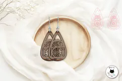 Gothic Teardrop Earrings Laser Cut SVG Product Image 2