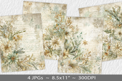 Letter paper junk journal backgrounds Product Image 1