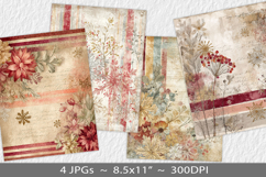 Letter paper junk journal backgrounds Product Image 1