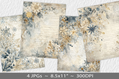 Letter paper junk journal backgrounds Product Image 1