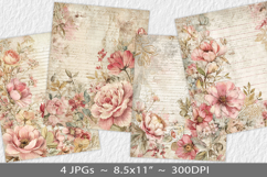 Letter paper junk journal backgrounds Product Image 1