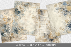 Letter paper junk journal backgrounds Product Image 1