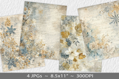 Letter paper junk journal backgrounds Product Image 1