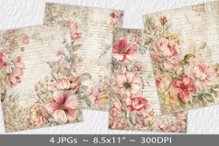 Letter paper junk journal backgrounds Product Image 1