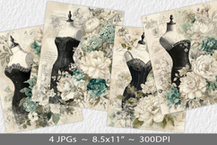 Letter paper junk journal backgrounds Product Image 1