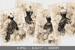 Letter paper junk journal backgrounds Product Image 1