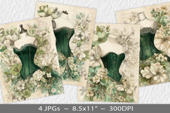 Letter paper junk journal backgrounds Product Image 1