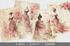 Letter paper junk journal backgrounds Product Image 1