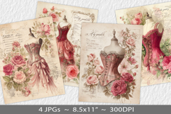 Letter paper junk journal backgrounds Product Image 1