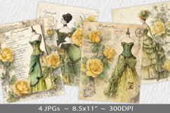 Letter paper junk journal backgrounds Product Image 1