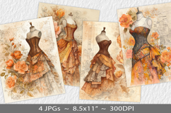 Letter paper junk journal backgrounds Product Image 1