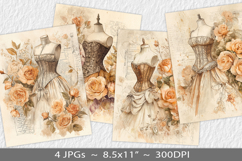 Letter paper junk journal backgrounds Product Image 1