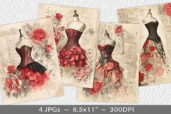 Letter paper junk journal backgrounds Product Image 1