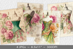 Letter paper junk journal backgrounds Product Image 1