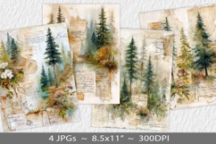 Letter paper junk journal backgrounds Product Image 1