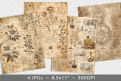 Letter paper junk journal backgrounds Product Image 1