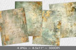 Letter paper junk journal backgrounds Product Image 1