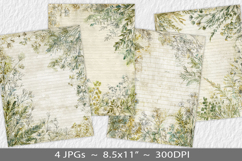 Letter paper junk journal backgrounds Product Image 1