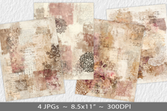 Letter paper junk journal backgrounds Product Image 1