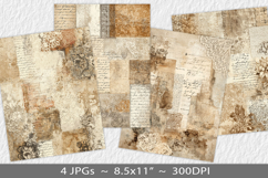 Letter paper junk journal backgrounds Product Image 1