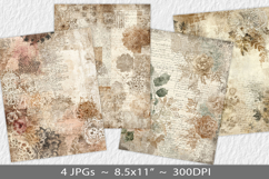 Letter paper junk journal backgrounds Product Image 1