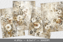 Letter paper junk journal backgrounds Product Image 1