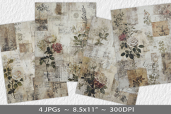 Letter paper junk journal backgrounds Product Image 1