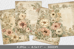 Letter paper junk journal backgrounds Product Image 1