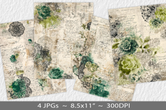 Letter paper junk journal backgrounds Product Image 1