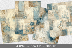 Letter paper junk journal backgrounds Product Image 1