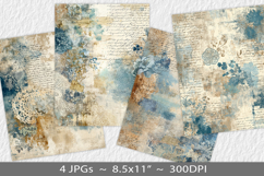 Letter paper junk journal backgrounds Product Image 1