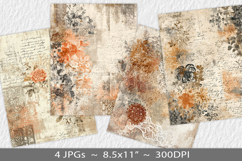Letter paper junk journal backgrounds Product Image 1