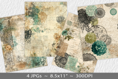 Letter paper junk journal backgrounds Product Image 1