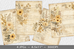 Letter paper junk journal backgrounds Product Image 1