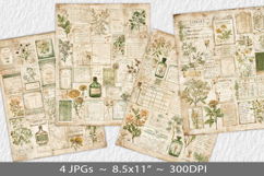 Letter paper junk journal backgrounds Product Image 1