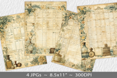 Letter paper junk journal backgrounds Product Image 1