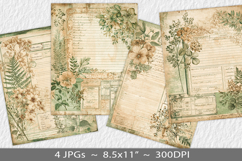 Letter paper junk journal backgrounds Product Image 1