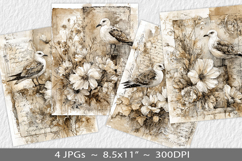 Letter paper junk journal backgrounds Product Image 1
