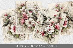 Letter paper junk journal backgrounds Product Image 1