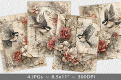 Letter paper junk journal backgrounds Product Image 1