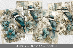 Letter paper junk journal backgrounds Product Image 1