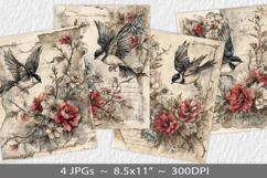 Letter paper junk journal backgrounds Product Image 1