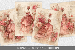 Letter paper junk journal backgrounds Product Image 1