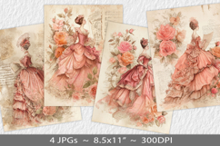 Letter paper junk journal backgrounds Product Image 1