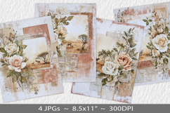 Letter paper junk journal backgrounds Product Image 1